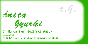 anita gyurki business card